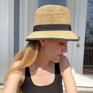 Raffia Straw Hat by JCrew